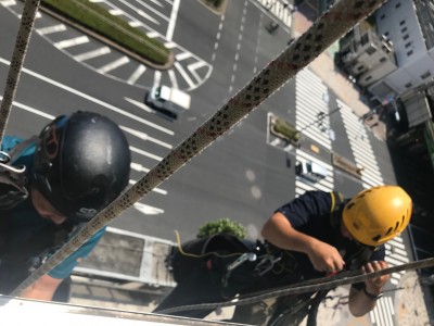 2022年8月9日　五反田にて壁面看板内部LED交換施工